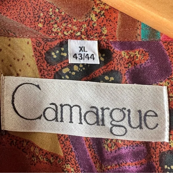 Camargue Men's Long Sleeve Button Up Shirt Sz XL Summer Vacation Hawaiian Funky - Picture 2 of 11